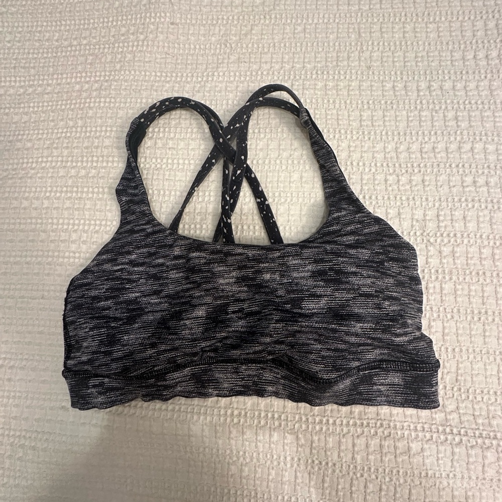 Women's Black Strappy Lululemon Sports Bra